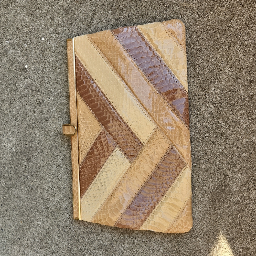 vintage snakeskin clutch
